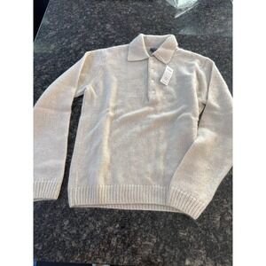 Todd Snyder Wool Mohair Polo Sweater Relaxed Italian Yarn Chalk New Tag $398 XS